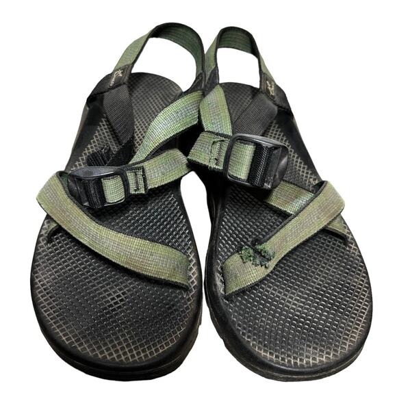 Chaco Z/1 Outdoor Hiking Sandals Vibram Sole Strappy Flat Classic Green 12 - Picture 2 of 6